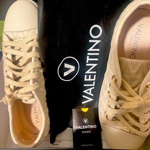 Worn once Valentino cream size 10 sneakers ( women)